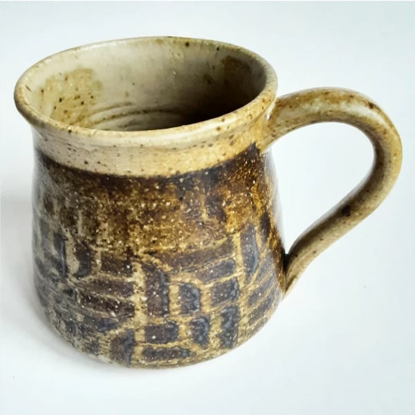 Mug Brown Glazed  - Hand Thrown Stoneware Ceramic Mug 