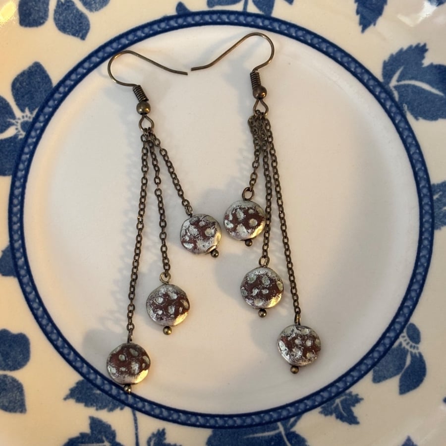 Upcycled dangly earrings 