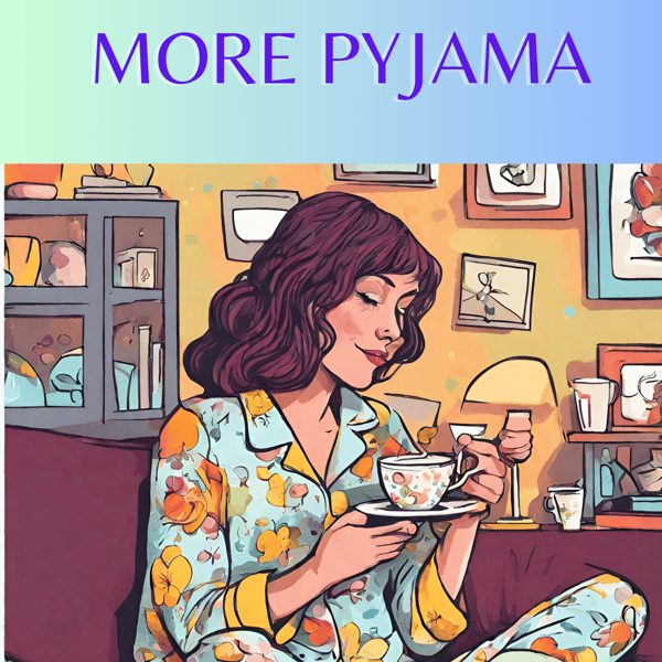 Funny wall art - Less drama, more pyjama 