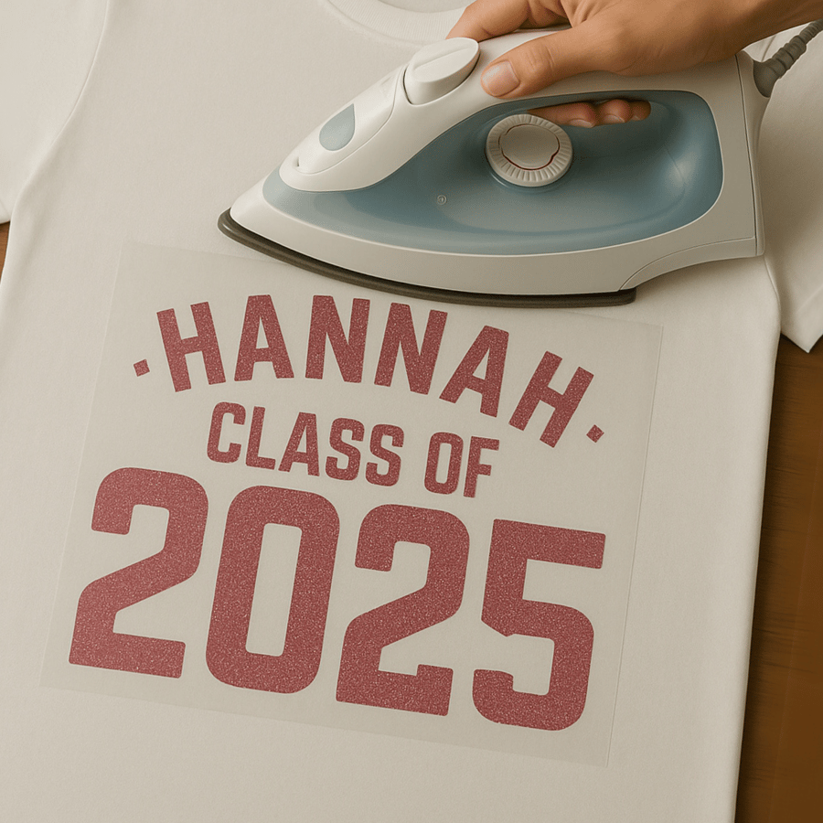 Personalised School Leavers Iron-On Transfer - Class of - Custom Name & Year