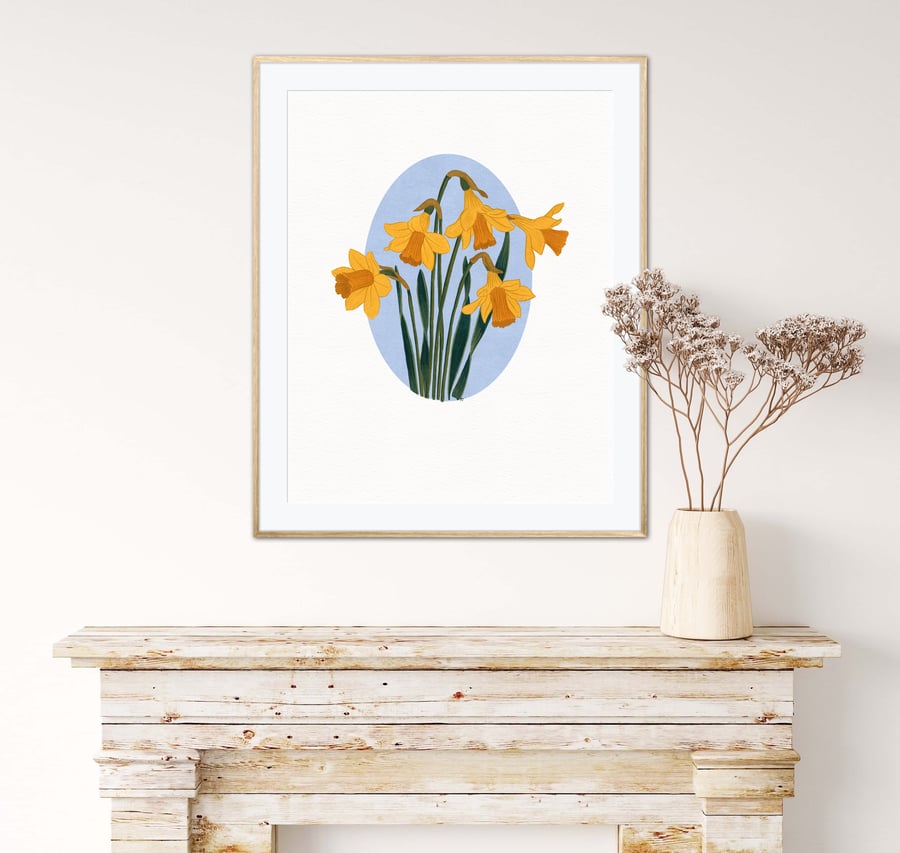 Daffodils Illustration Art Print