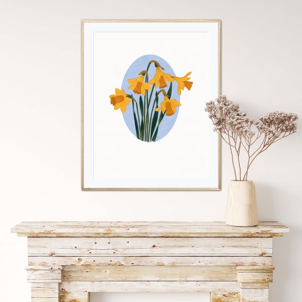 Daffodils Illustration Art Print