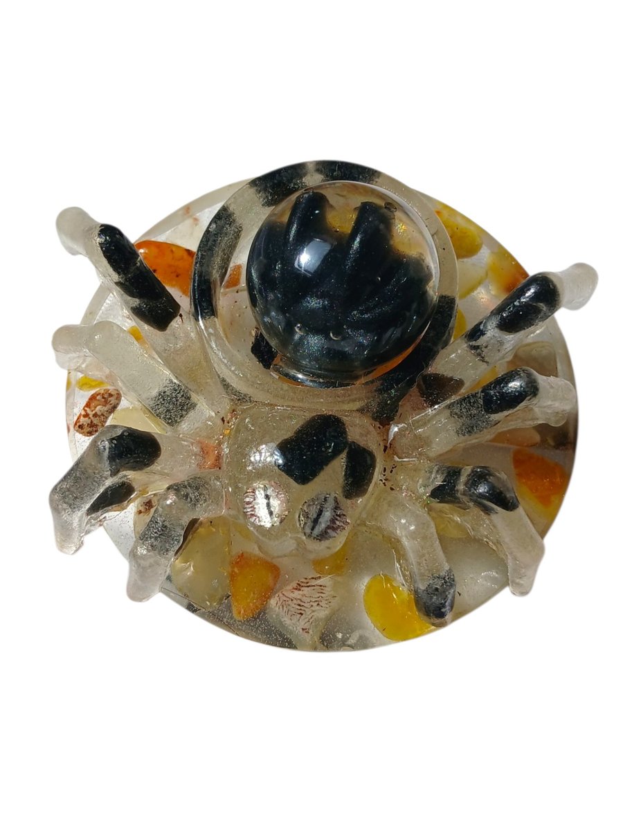 Shadowweaver Spider Figurine Carnelian & Obsidian