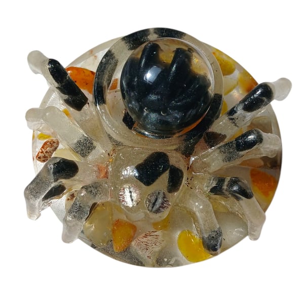 Shadowweaver Spider Figurine Carnelian & Obsidian