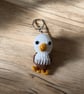 Handmade Crochet Eagle Keychain Amigurumi Bag Charm, Soft Plush Accessory