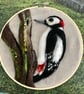 Needle felted woodpecker picture . - Image 2