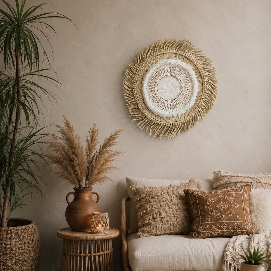 Lesotho No. 2 – Handmade African Inspired Sisal Rope Wall Art Sculpture