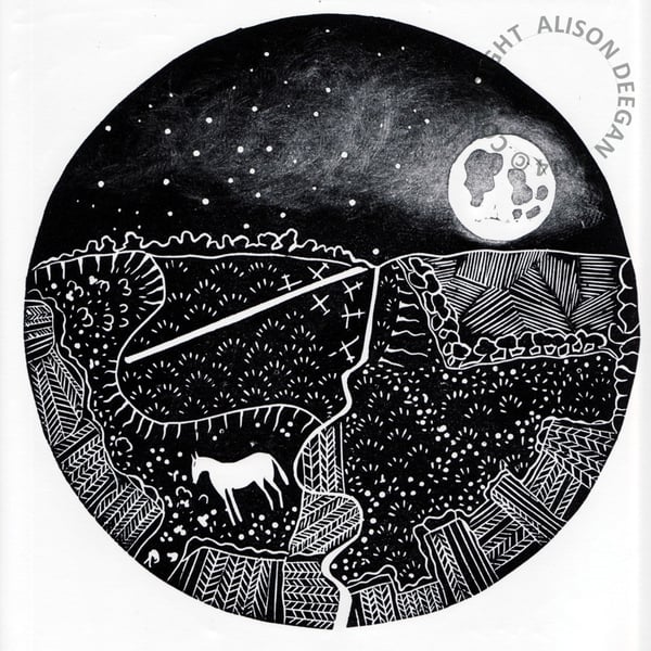 ORIGINAL lino print - 'Kilburn Pegasus 2' BLACK