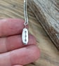 RESERVED for Laura - Silver pebble pendant, necklace, nugget, 'heart and arrows' - Image 3