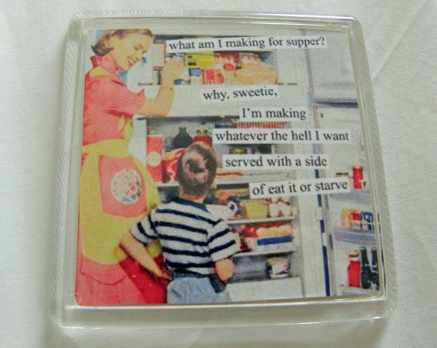 What's For Dinner Fridge Magnet