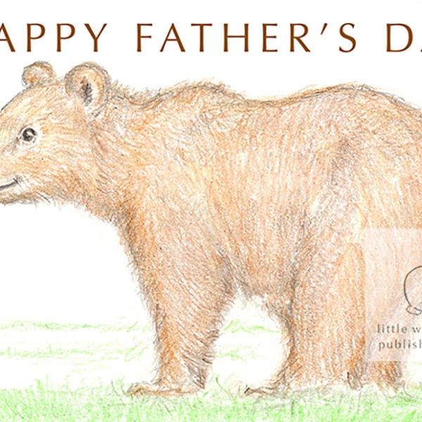 Billy the Brown Bear - Father's Day Card