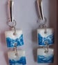 Handpainted seascape earrings 