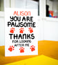 Personalised Thank You, Pet Sitter, Vet Card From The Dog, Cat, Pet, Fur Baby - Image 3