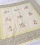 Multi-coloured Designs of Girl in Big Bonnet. Quilt for Older Child. Travel Cot. - Image 1