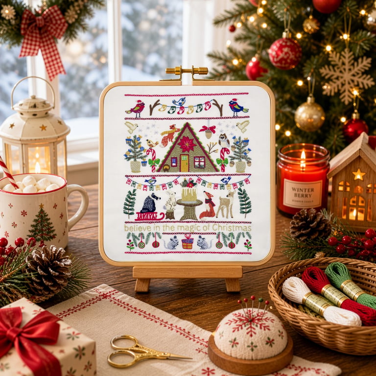 Festive Forest Hand Embroidery PDF Pattern