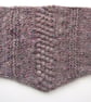 Grey Boomerang Scarf, Handspun Knitted, Merino Wool & Recycled Sari Silk - Image 7