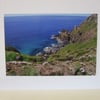 Greetings Card with a photo of Botallack Mine Cornwall