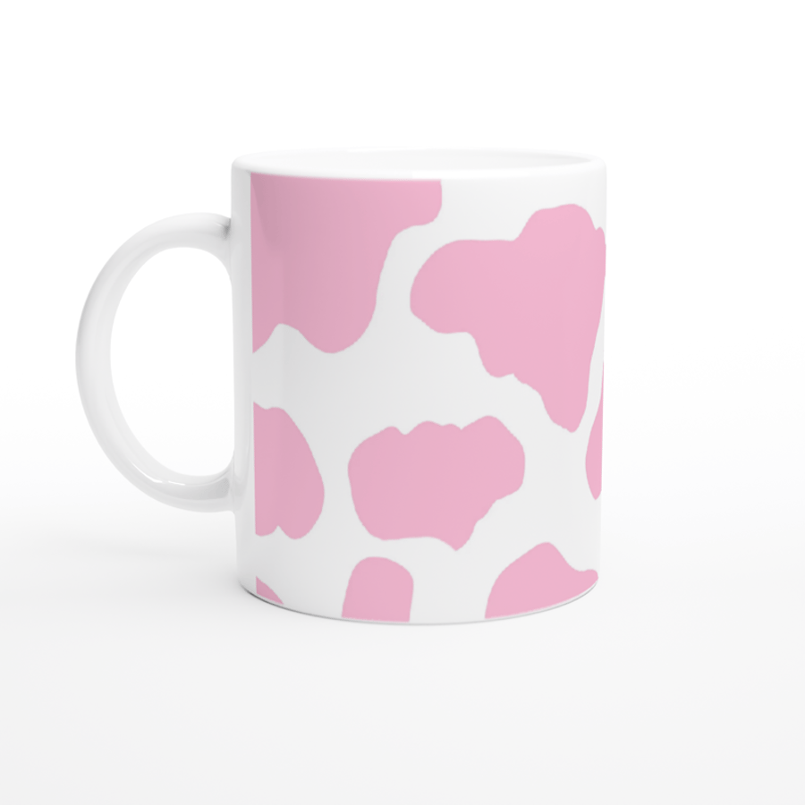 Pink Cow print mug with Gift box