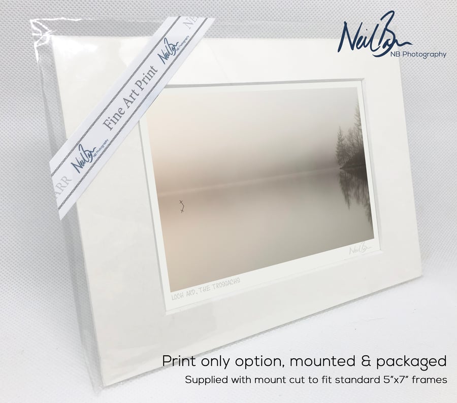 Foggy Loch Ard The Trossachs Scotland - A6 (7"x 5") Unframed Print