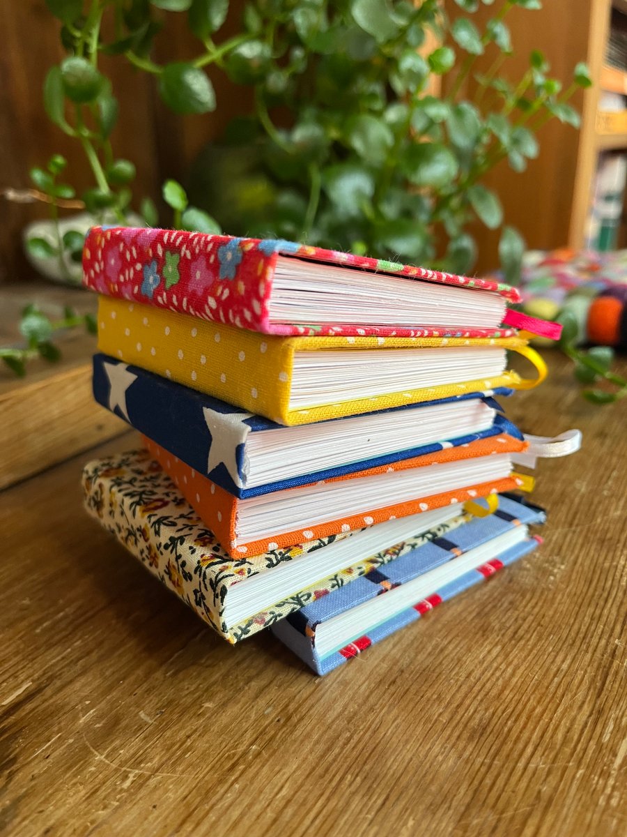 Handmade Fabric-covered Mini Notebooks