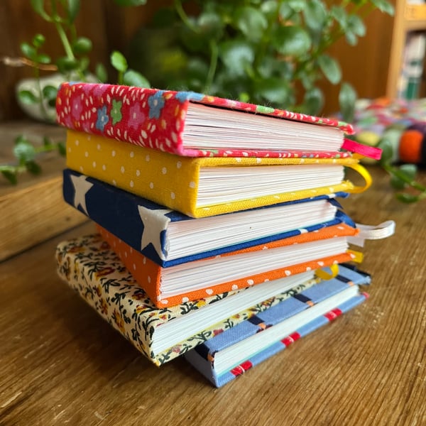 Handmade Fabric-covered Mini Notebooks