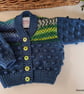 Bobble Design 90% minimum Merino Wool Baby Cardigan 3-9 months size - Image 3