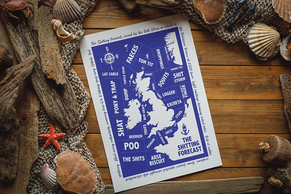 The Sh---ing Forecast - A3 poster - giclee