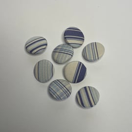 Set of 8 handmade covered buttons.