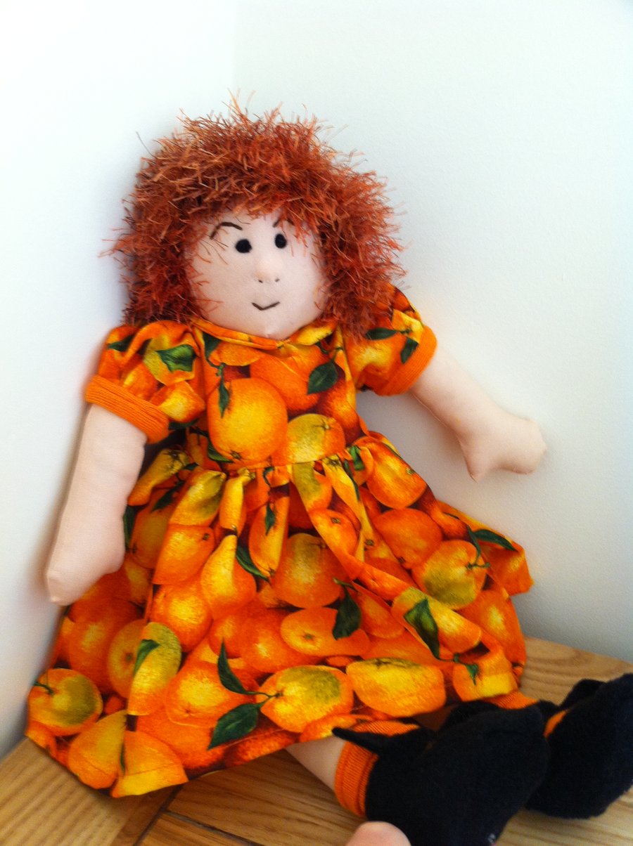 Clementine rag doll - Folksy