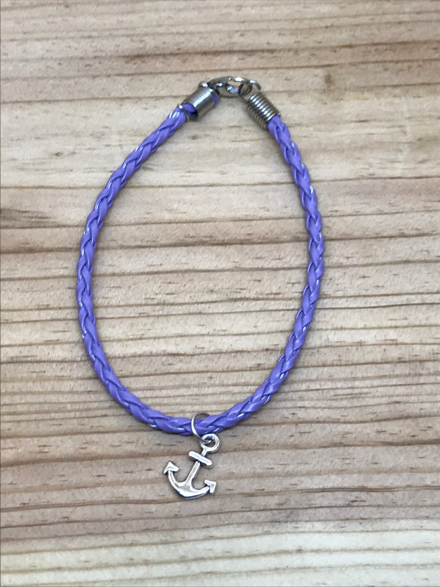  Lilac Anchor Bracelet (443)