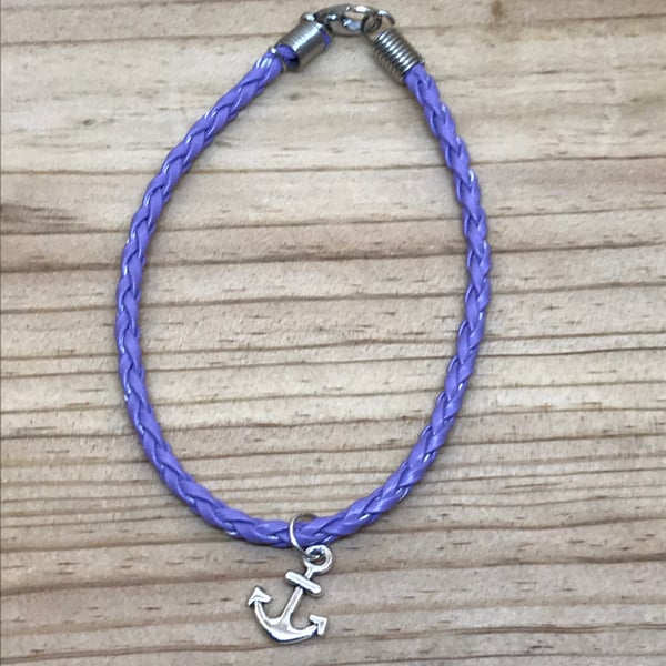  Lilac Anchor Bracelet (443)