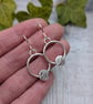 Sterling Silver Circle Earrings with Textured Discs - JBJ1107 - Image 6