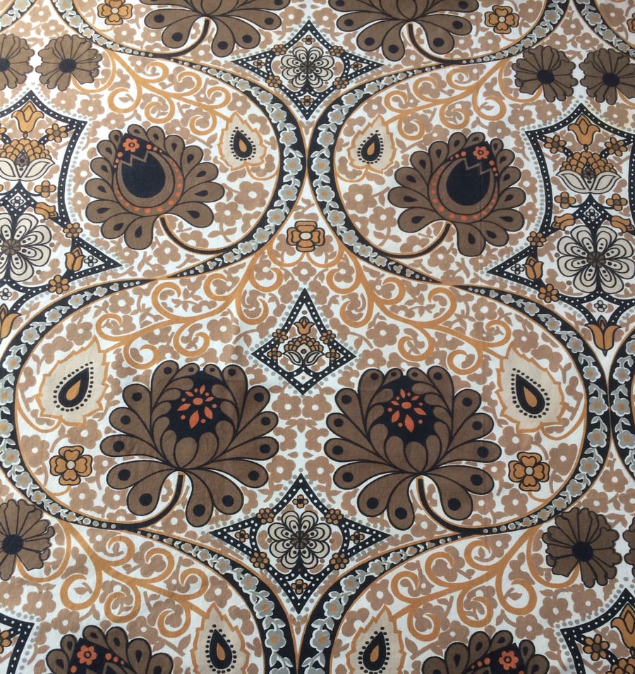 Morris Scandi style Brown KEA Sanderson 60s 70s Vintage fabric Lampshade option