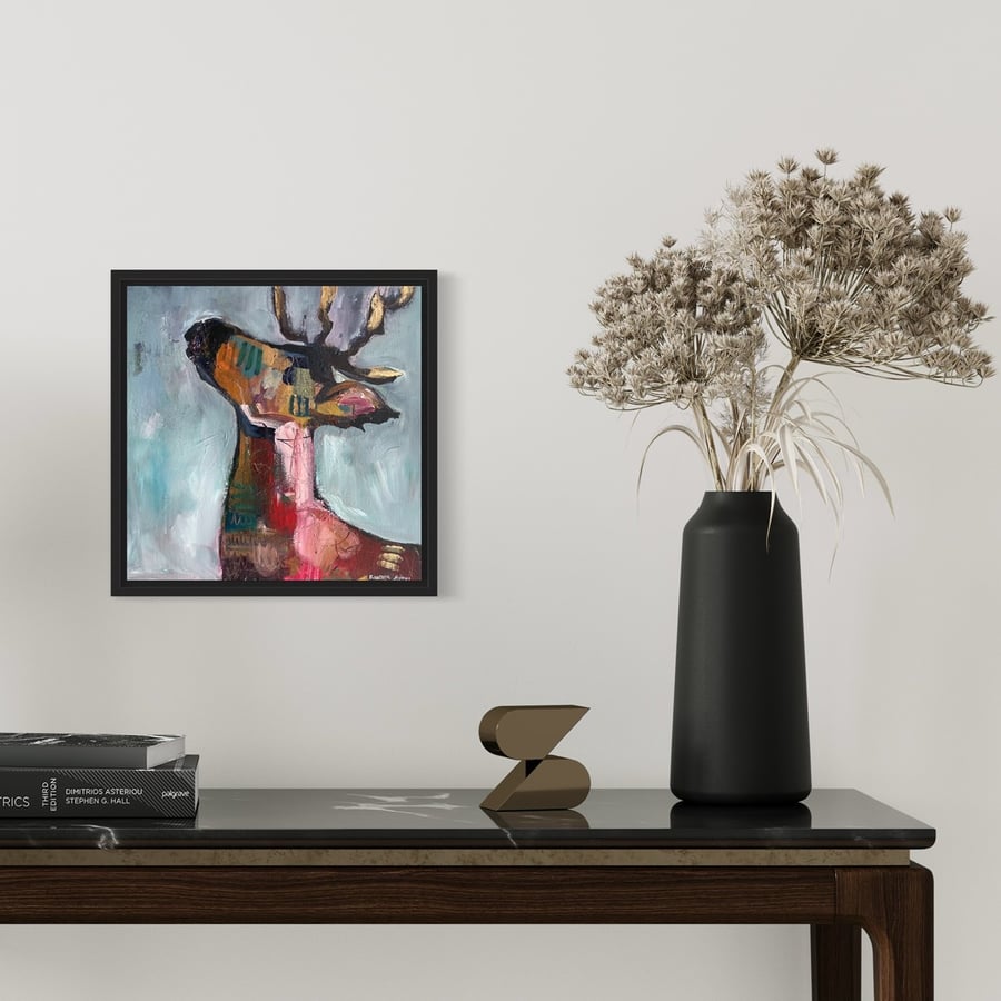 Art Painting Deer Stag 