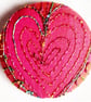 Buttons 1 inch button Hand Dyed Silks and Cottons Free Machine Embroidery Button