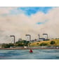 The Three Towers Devonport Plymouth Original Watercolour Painting Mounted