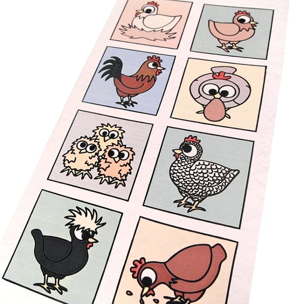 Cartoon Chicken Card - blank inside. CT-CHN