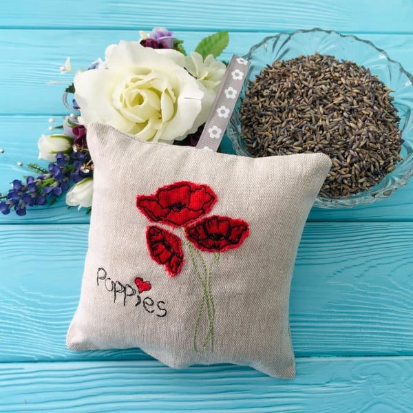 Poppy Linen Lavender Bag 