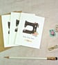 Set of 3 Sewing Machine Mini Notecards  - Image 4