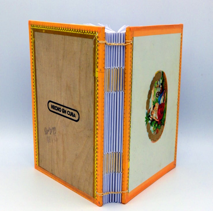 Deconstructed Cuban cigar box book - Folksy