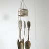 Coffee makes the world go round, upcycled spoon wind chime