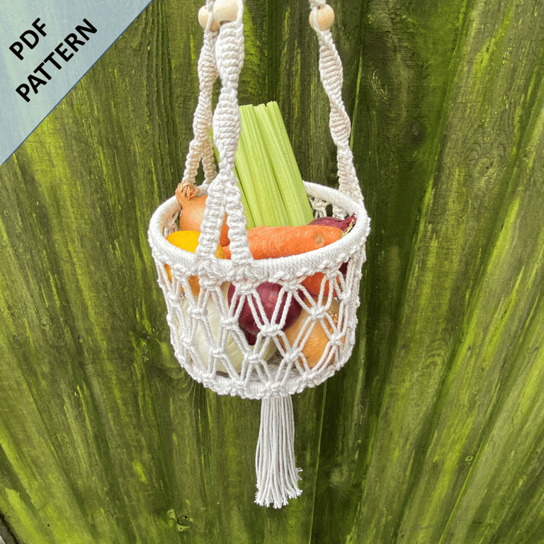 Macrame Fruit and Vegetable Hanger Pattern 