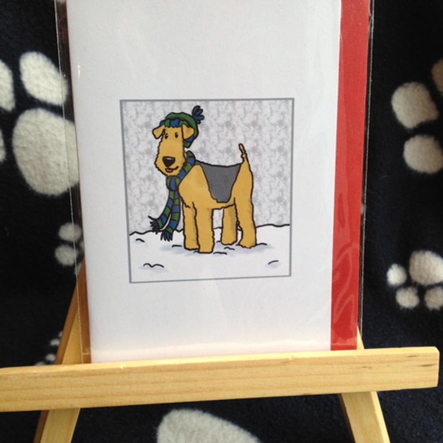 Airedale Christmas card