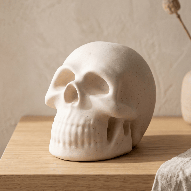 White Skull - Macabre Halloween Decoration Suitable for Painting