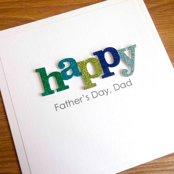 Handmade happy father's day card, for a special dad