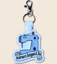 Sewciopath Sewing Machine Keyring - Embroidered Faux Leather Craft Gift - Image 5