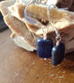 Sterling Silver Lapis Lazuli Rectangle Earrings - Image 1