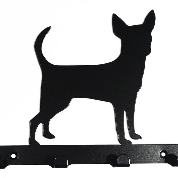 Chihuahua Dog Silhouette Steel Key Hook Rack - metal wall art