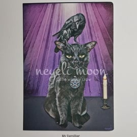 MY FAMILIAR original artwork print greetings card by neyeli 