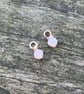 9ct Gold and Faceted Small 3mm Pink Opal Charms 
